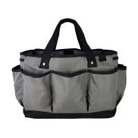 Heavy duty durable canvas garden tote tool bag with 14 pockets