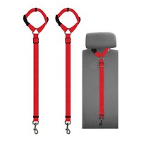 Safety Seat Belt Vehicle Seatbelts Harness Leash For Dogs,Cats Black Red